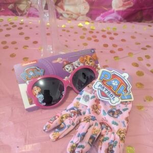 Paw Patrol Pink Sunglasses and Gloves Set